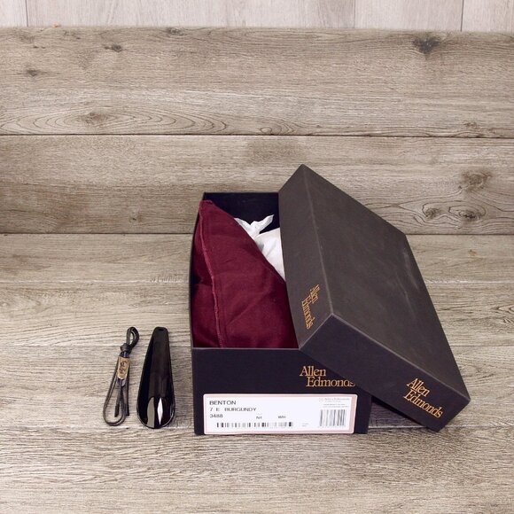 * NIB * $395 Allen Edmonds BENTON 7 E Burgundy * add $15 new Cedar Trees main image 4